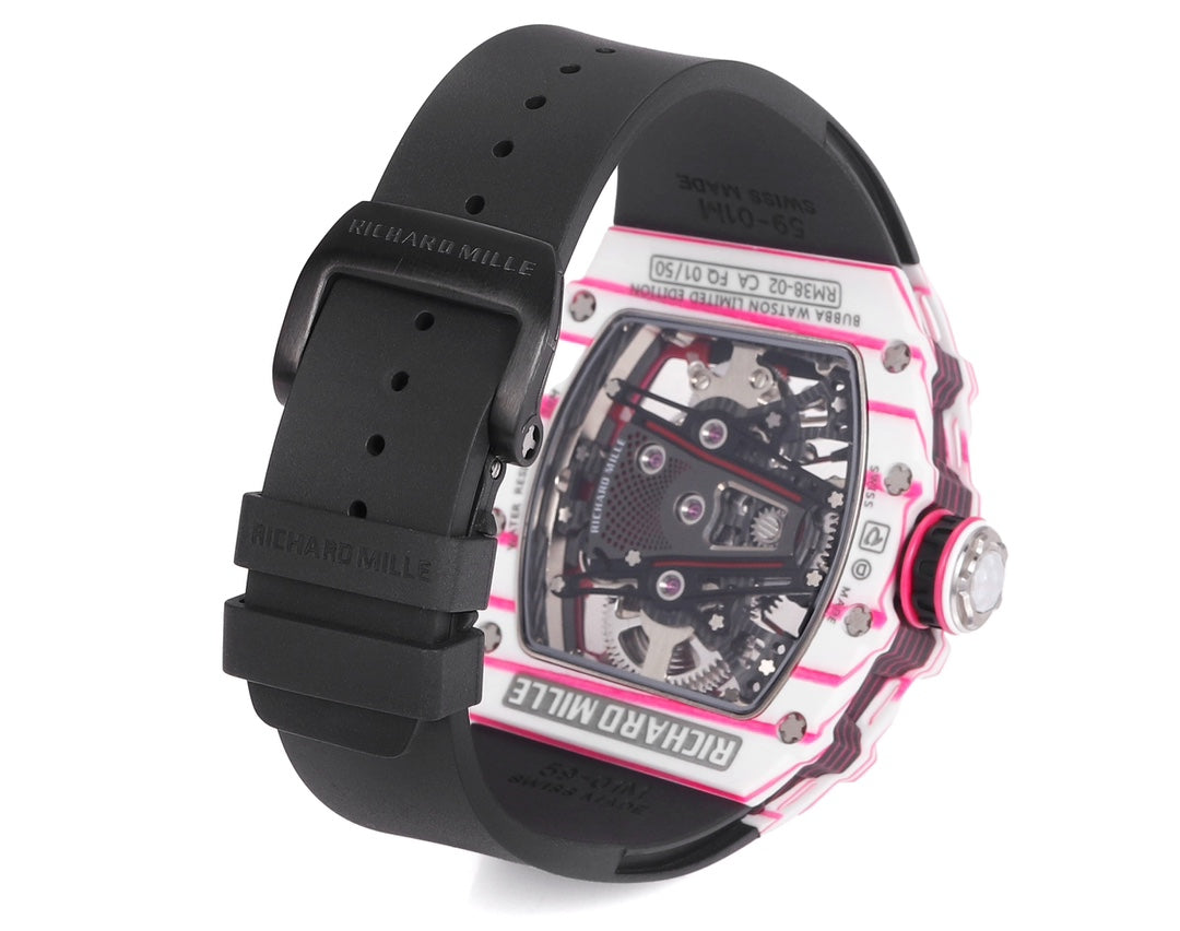 Richard Mille Bubba Watson Tourbillon RM38-02 1:1 Best Edition Black Rubber cinturino