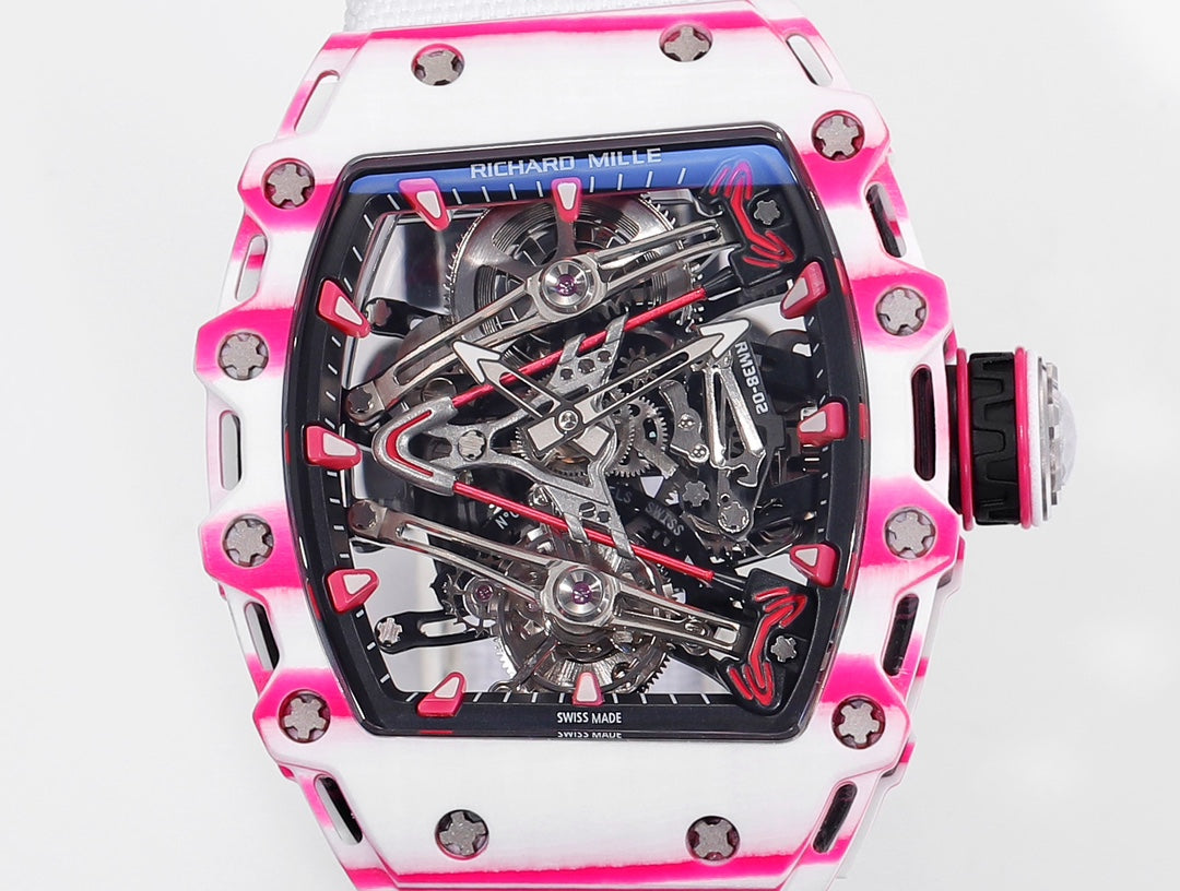 Richard Mille Bubba Watson Tourbillon RM38-02 1:1 Best Edition Fabric Velcro White cinturino