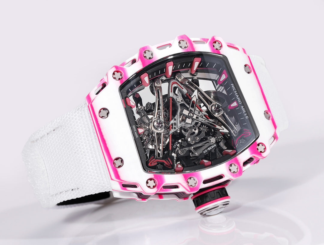 Richard Mille Bubba Watson Tourbillon RM38-02 1:1 Best Edition Fabric Velcro White cinturino