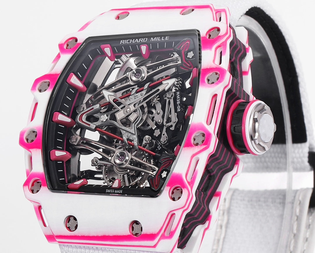 Richard Mille Bubba Watson Tourbillon RM38-02 1:1 Best Edition Fabric Velcro White cinturino