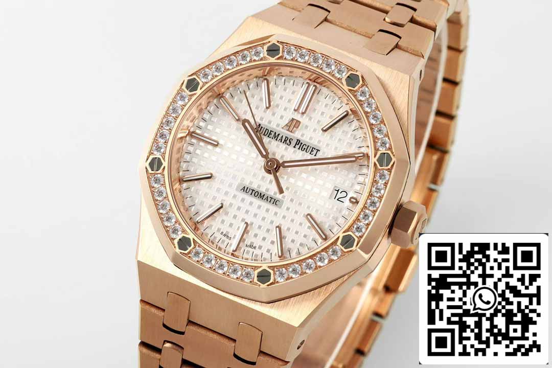 Audemars Piguet 15451OR.ZZ.1256OR.01 IP Fabbrica 1:1 edizione migliore quadrante bianco Rosa Oro