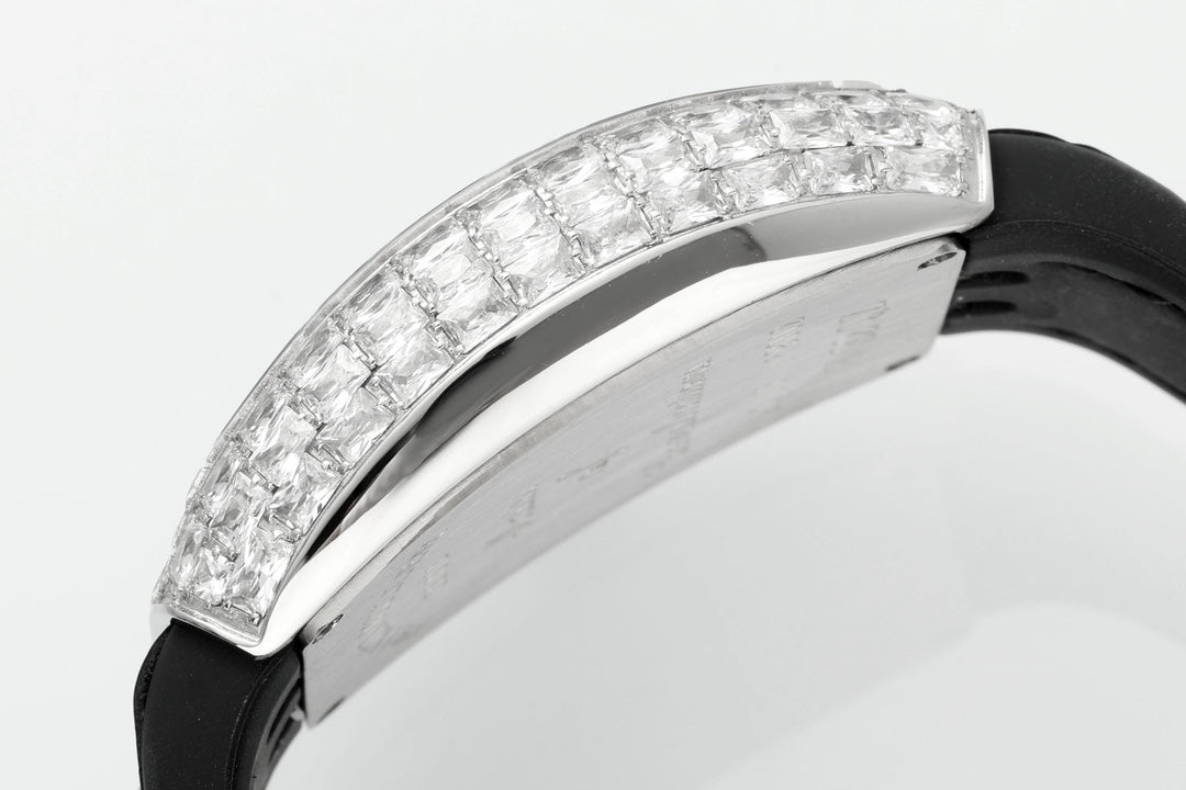 Franck Muller V32 Feminino Yachting 1:1 edição melhor ABF Fabbrica Square Diamond Gypsophila Nero