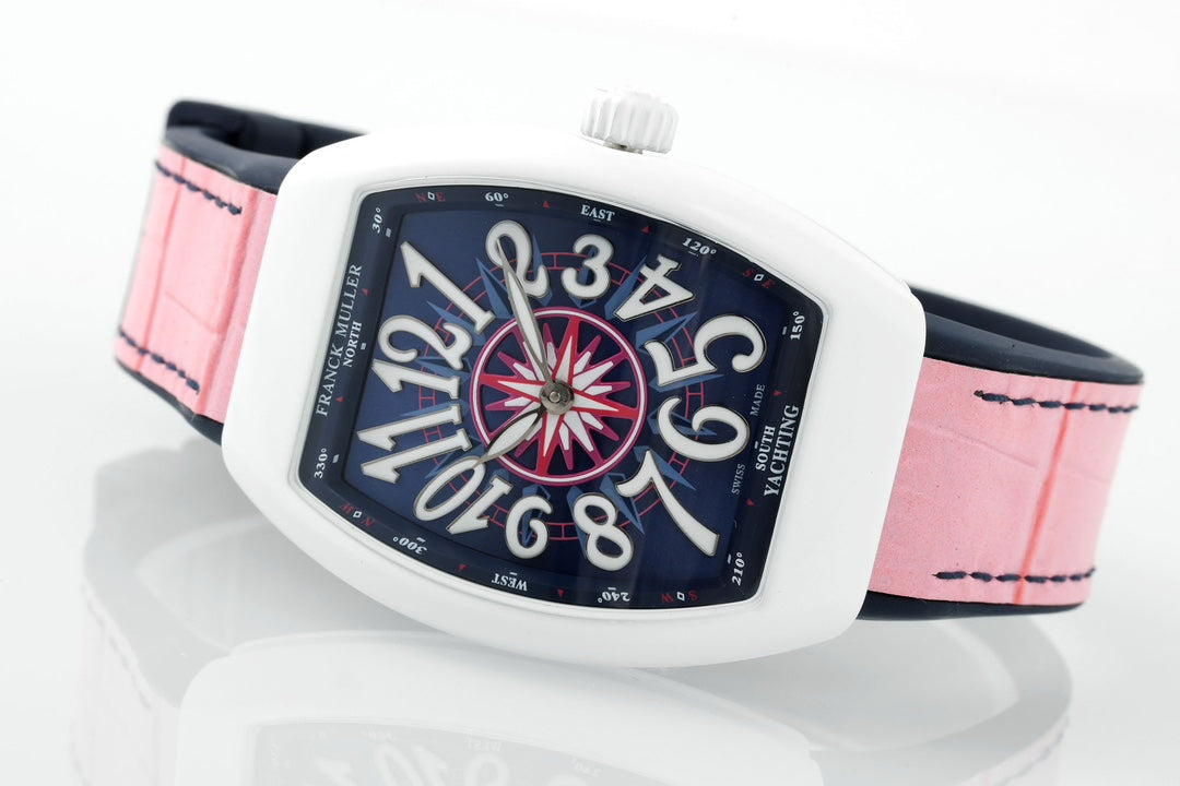 Franck Muller V32 Feminino Yachting 1:1 edição melhor ABF Fabbrica Rosa Gomma cinturino