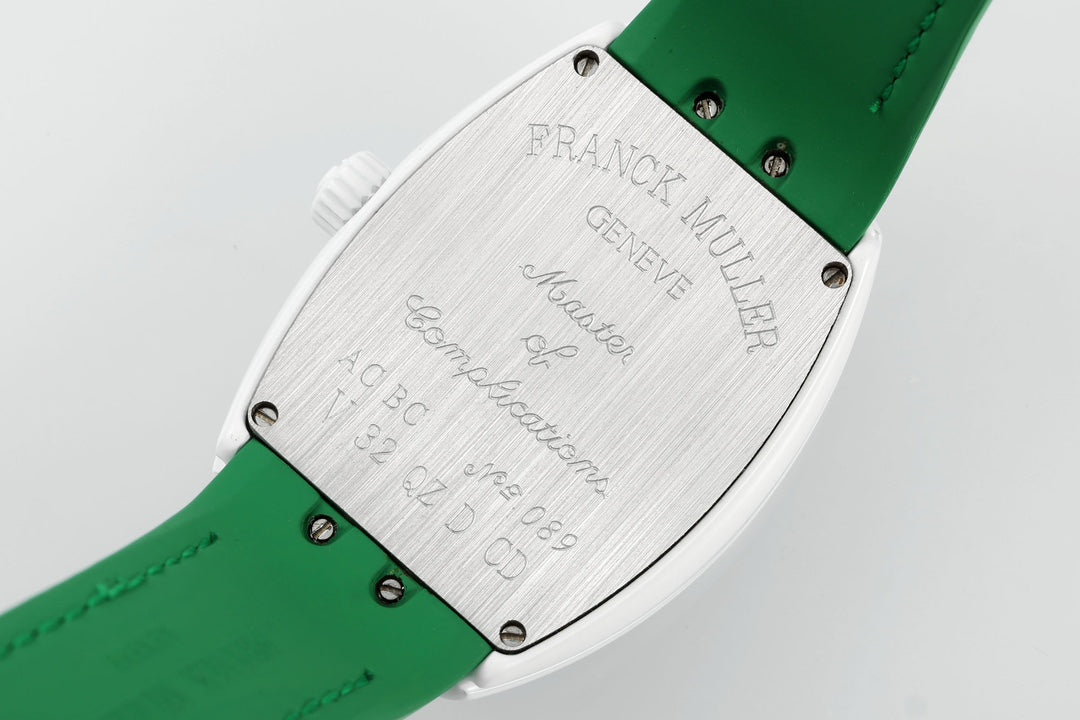Franck Muller V32 Women's Yachting 1:1 edição melhor ABF Fabbrica quadrante verde