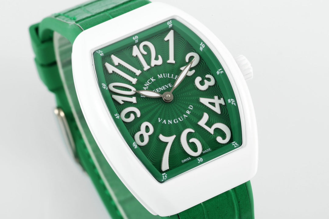 Franck Muller V32 Women's Yachting 1:1 edição melhor ABF Fabbrica quadrante verde