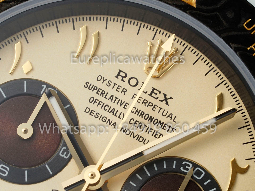 Rolex Daytona Desert Eagle Bianco Carbonio 1:1 Best Clone Diw Custom 4130 movimento