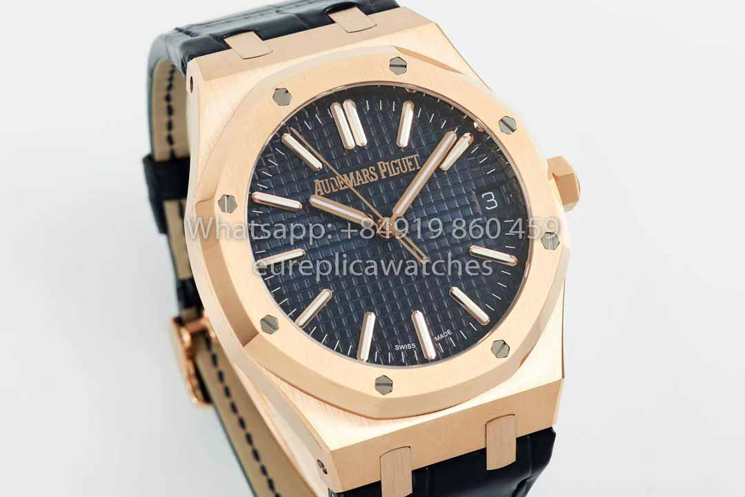 Audemars Piguet Royal Oak 15510ST from IPF Fabbrica 1:1 Best Clone quadrante blu Pelle cinturino