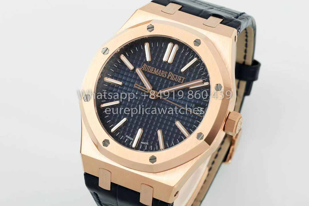 Audemars Piguet Royal Oak 15510ST from IPF Fabbrica 1:1 Best Clone quadrante blu Pelle cinturino