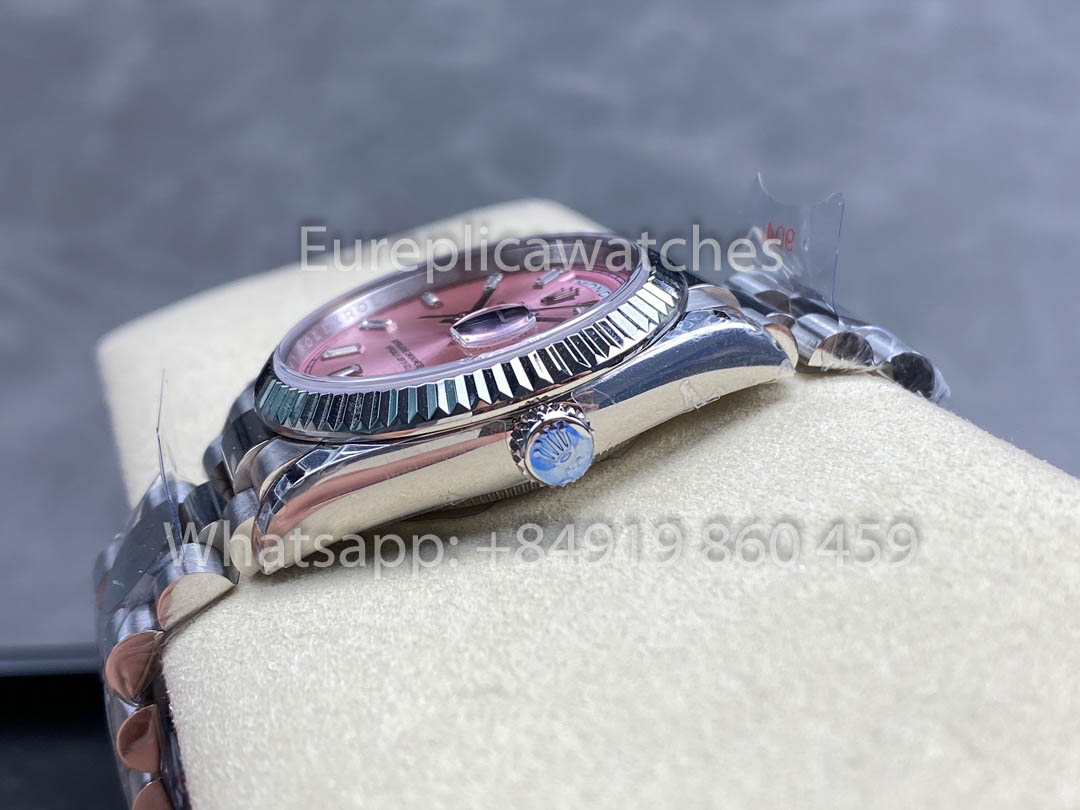 Rolex Day Date 128236-0024 Bianco Oro 1:1 Best Clone 8+ Fabbrica Counterweight Versione