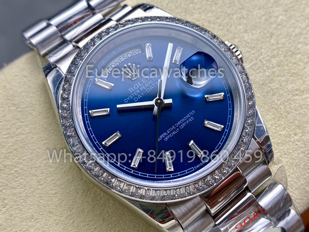 Rolex Day Date m128399tbr Bianco Oro 1:1 Best Clone 8+ Fabbrica Counterweight Versione