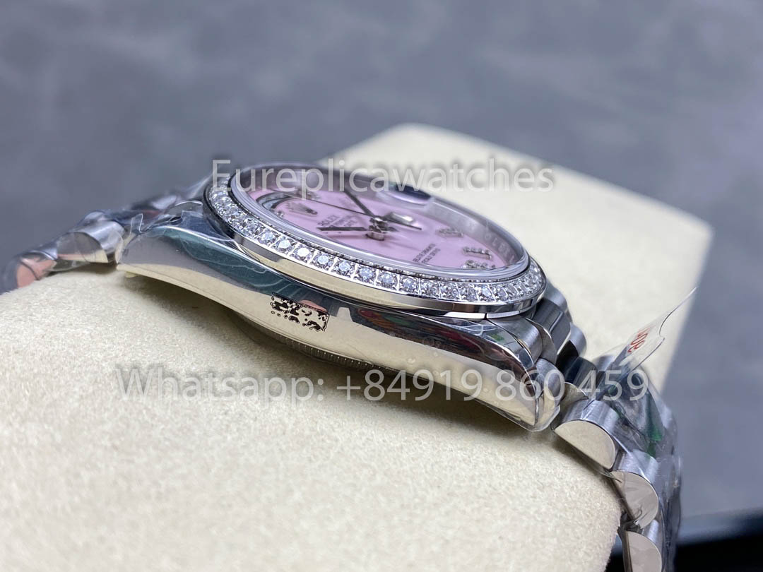 Rolex Day Date m128349rbr-0008 Bianco Oro 1:1 Best Clone 8+ Fabbrica Counterweight Versione