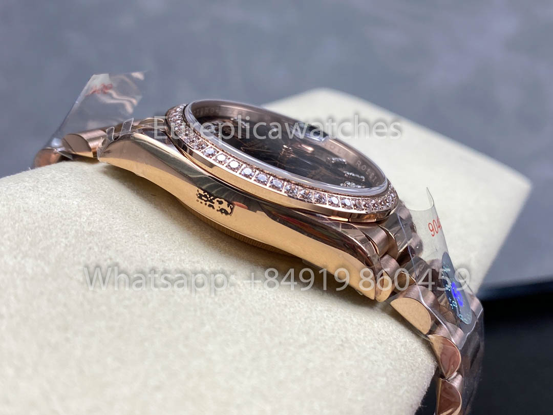 Rolex Day Date M128345RBR-0044 Rosa Oro 1:1 Best Clone 8+ Fabbrica Counterweight Versione