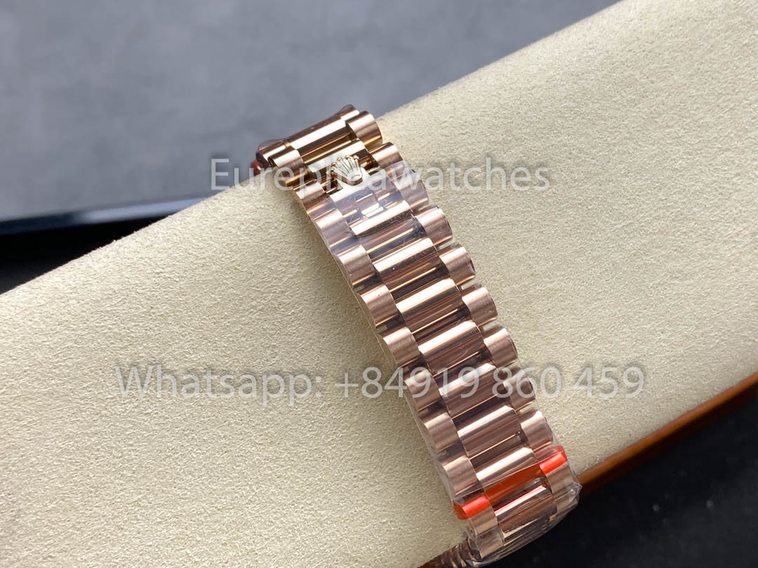 Rolex Day Date M128345RBR-0044 Rosa Oro 1:1 Best Clone 8+ Fabbrica Counterweight Versione