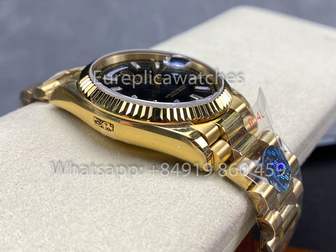 Rolex Day Data Ref. 128238 quadrante nero Amarelo Oro 1:1 Melhor Clone 8+ Fabbrica Contrapeso Versão