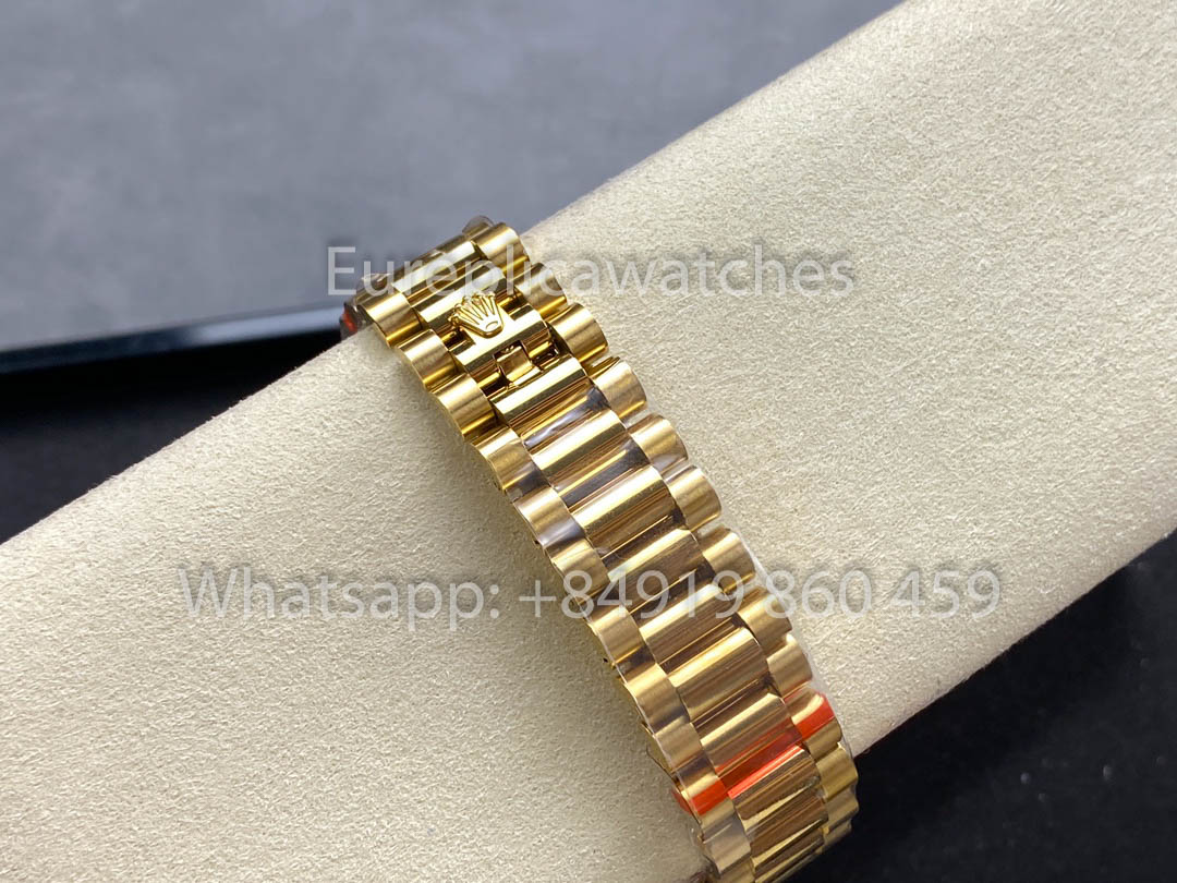 Rolex Day Data Ref. 128238 quadrante nero Amarelo Oro 1:1 Melhor Clone 8+ Fabbrica Contrapeso Versão