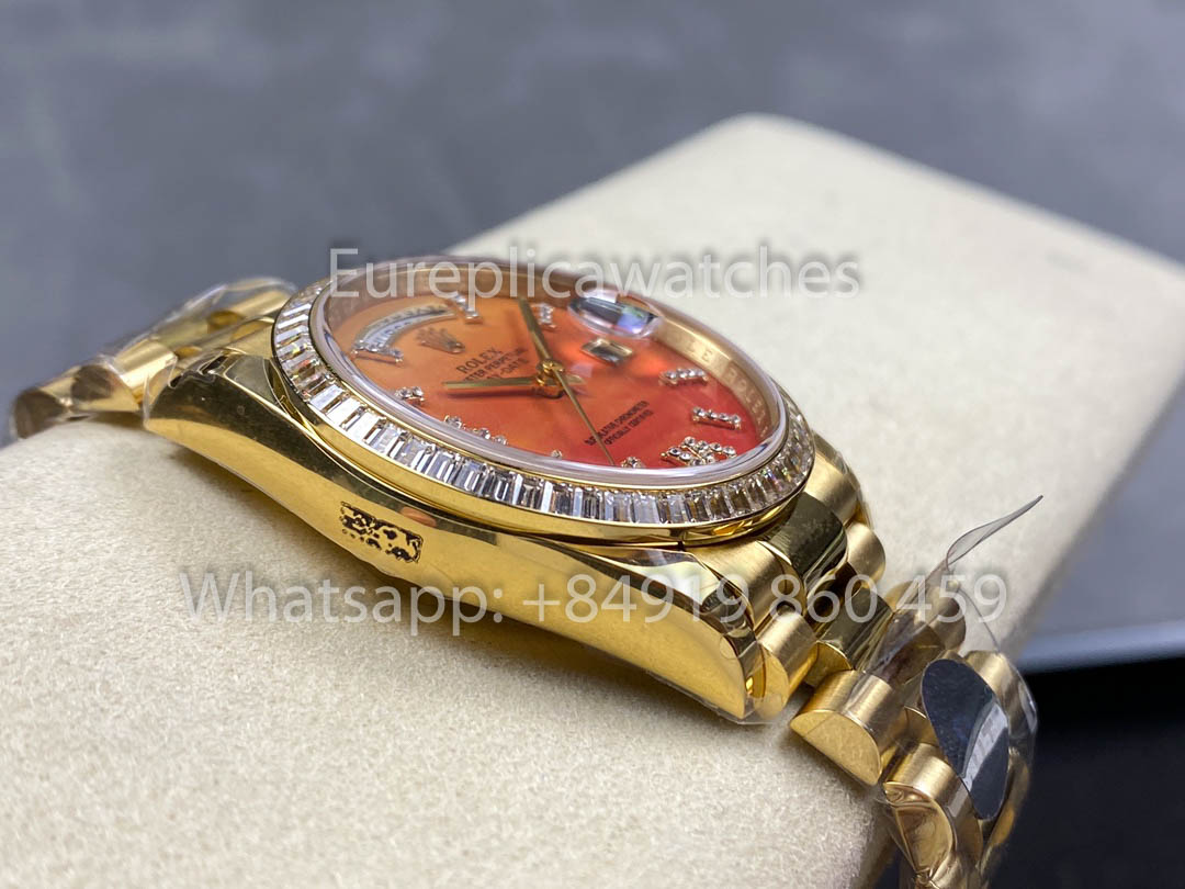 Rolex Day Date 128398TBR-0018 Yellow Oro 1:1 Best Clone 8+ Fabbrica Counterweight Versione