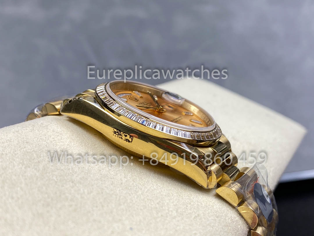 Rolex Day Date 128238 Yellow Oro 1:1 Best Clone 8+ Fabbrica Counterweight Versione