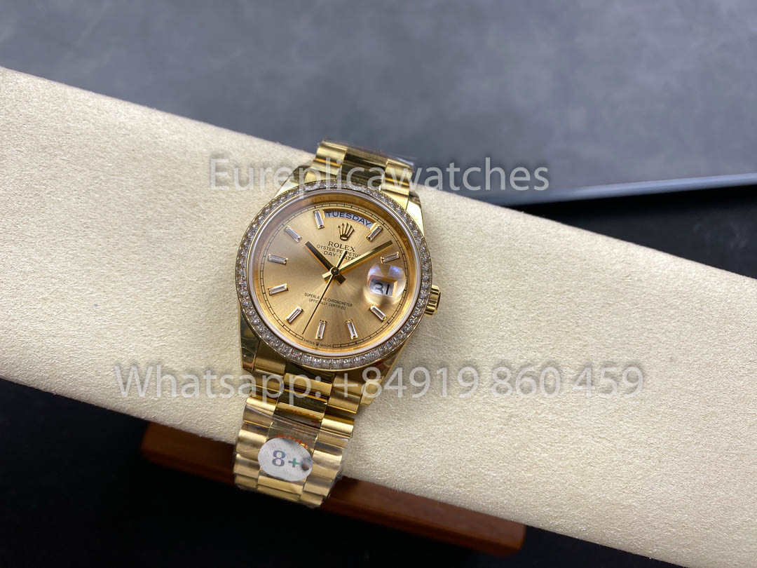 Rolex Day Date 128238 Yellow Oro 1:1 Best Clone 8+ Fabbrica Counterweight Versione