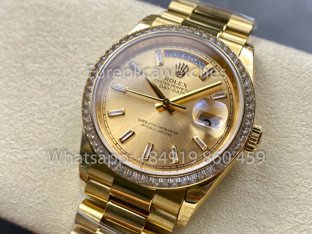 Rolex Day Date 128238 Yellow Oro 1:1 Best Clone 8+ Fabbrica Counterweight Versione