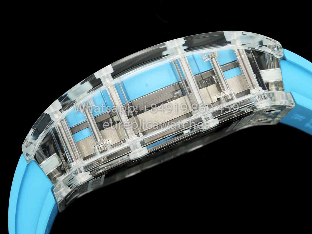Richard Mille RM 56-02 Tourbillon 1:1 Best Clone RM Fabbrica Blue Dial and Blue cinturino Saphire Case