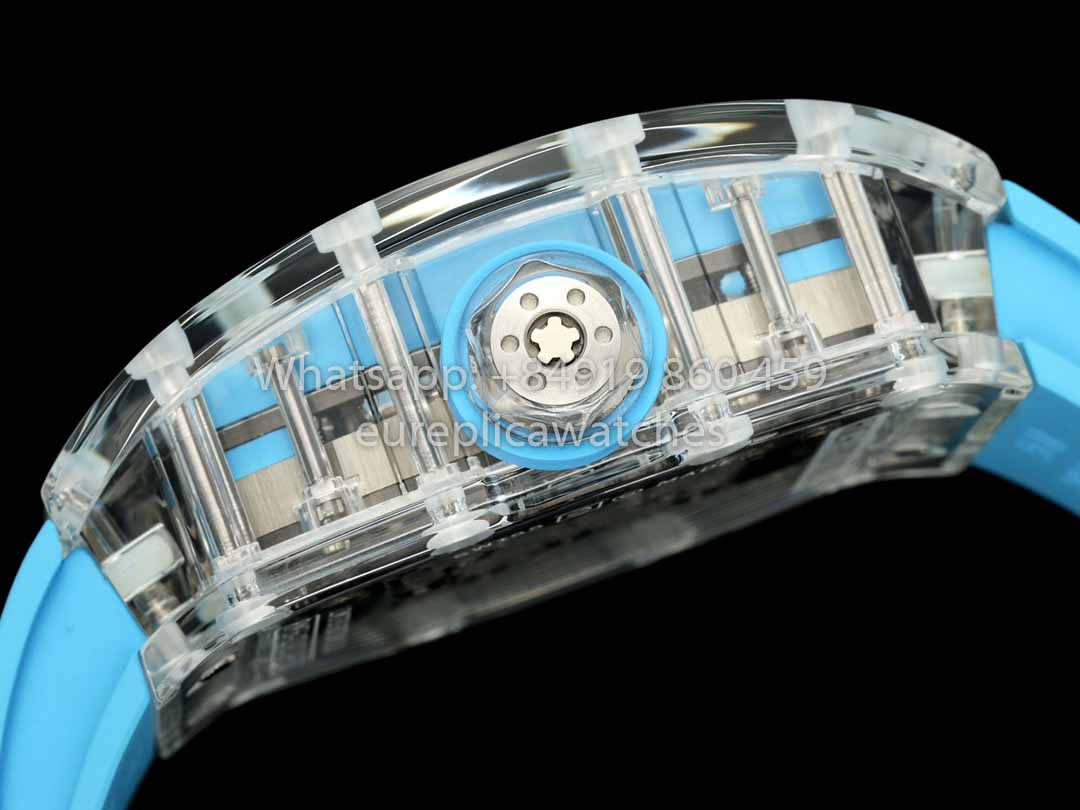 Richard Mille RM 56-02 Tourbillon 1:1 Best Clone RM Fabbrica Blue Dial and Blue cinturino Saphire Case