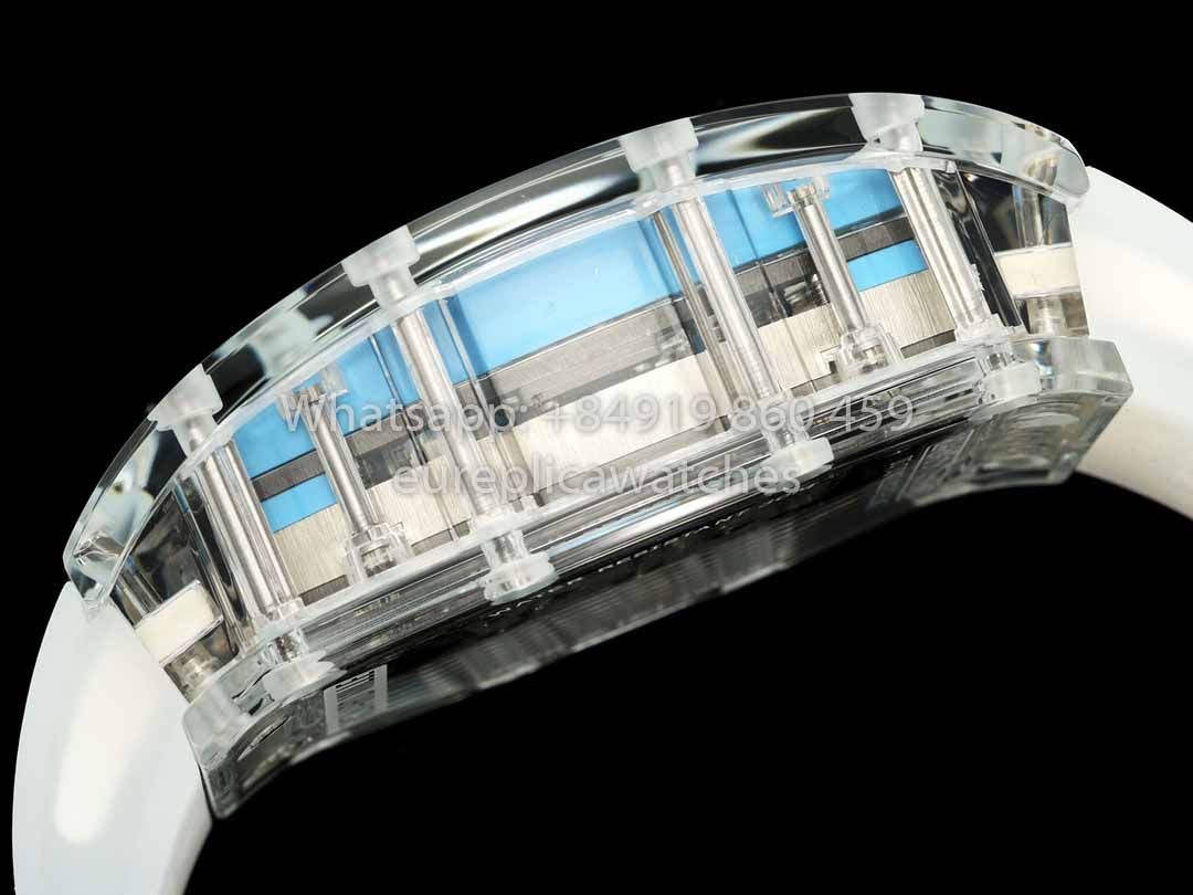 Richard Mille RM 56-02 Tourbillon 1:1 Best Clone RM Fabbrica Transparent case Blue Dial