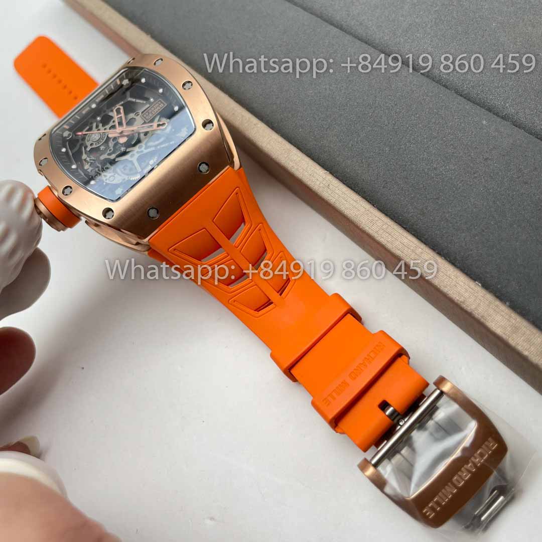 Richard Mille RM035 Toro Americas Edition Rose gold and Orange cinturino 1:1 Best Clone Sonic Fabbrica