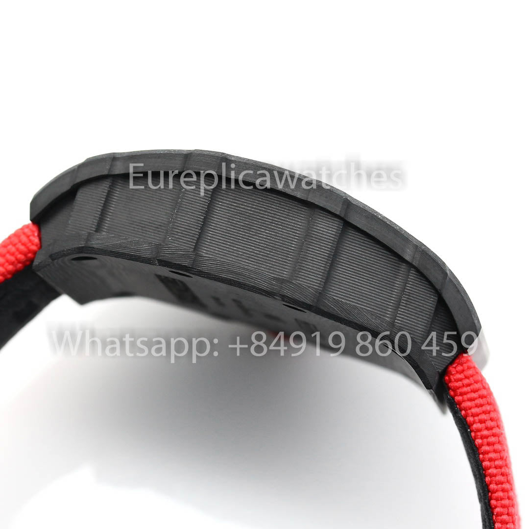 Richard Mille RM35-01 NTPT Carbonio 1:1 Best Clone BBR Fabbrica V2 Red Velcro cinturino