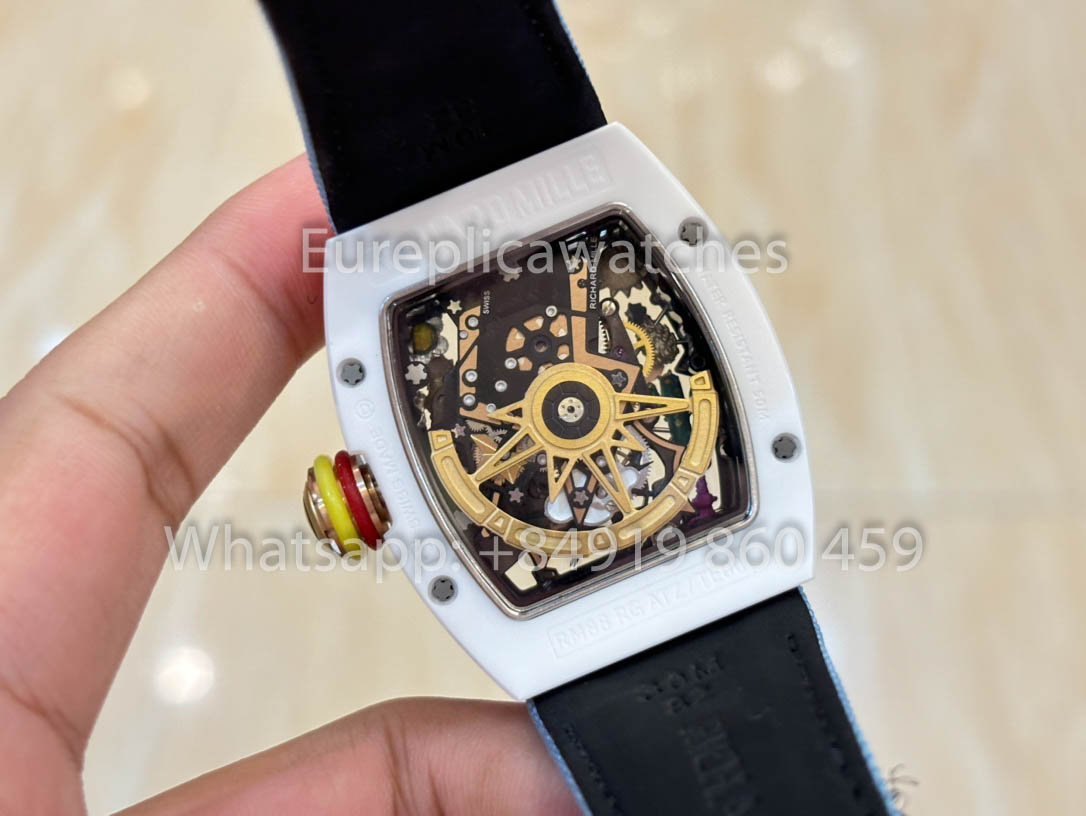 Richard Mille RM88 Smiley V2 Ceramic Case 1:1 Best Clone Blue Velcro Cinturino