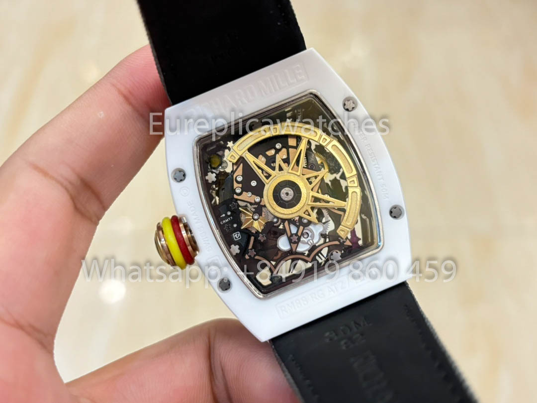 Richard Mille RM88 Smiley V2 Ceramic Case 1:1 Best Clone Grey Velcro Cinturino