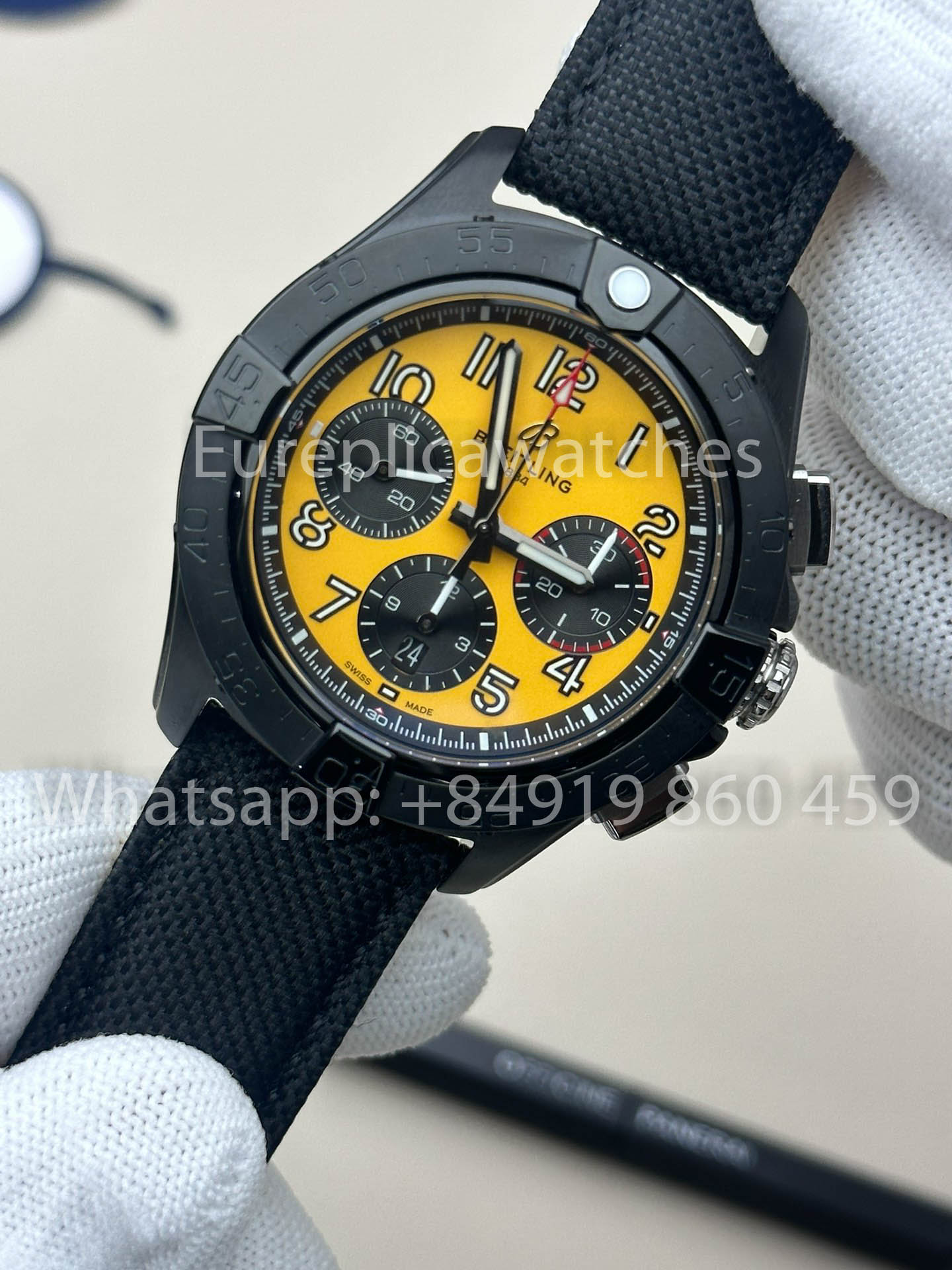 Breitling Avenger B01 cronografo 44 Night Mission 1:1 Best Clone BLS Fabbrica Nero cinturino