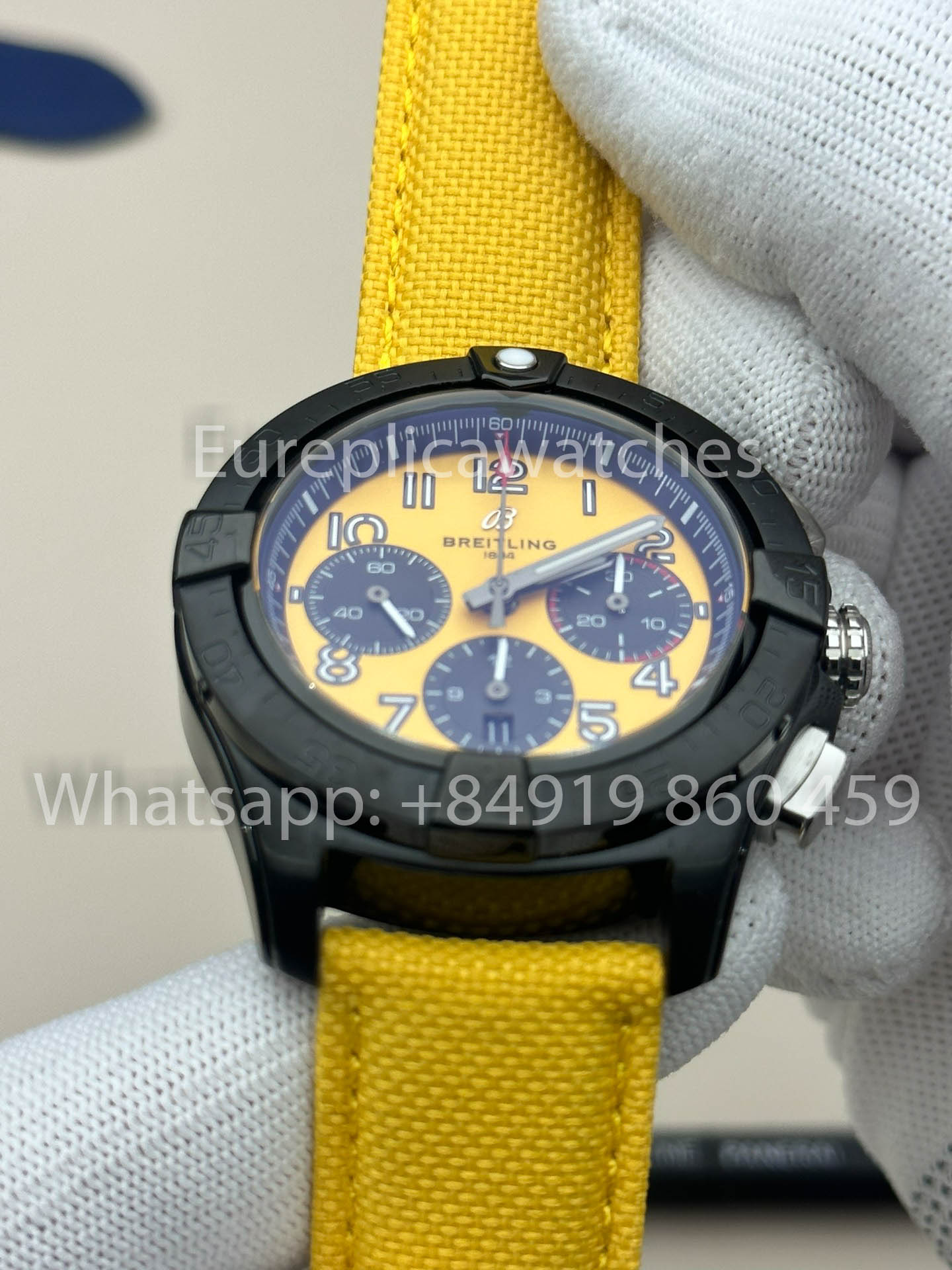 Breitling Avenger B01 cronografo 44 Night Mission 1:1 Best Clone BLS Fabbrica Yellow cinturino