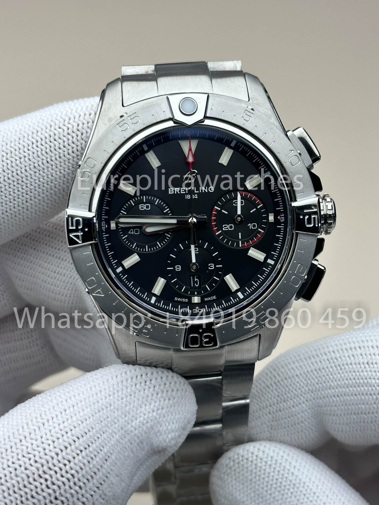 Breitling Avenger B01 cronografo 44 acciaio inossidabile - AB0147101B1A1 Nero 1:1 Best Clone BLS Fabbrica SS