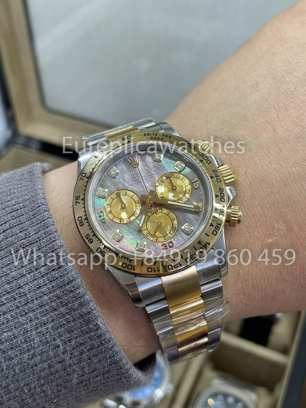 Rolex Cosmograph Daytona M116503-0007 Mother of Pearl 1:1 Best Clone CounterWeight Gold and Silver