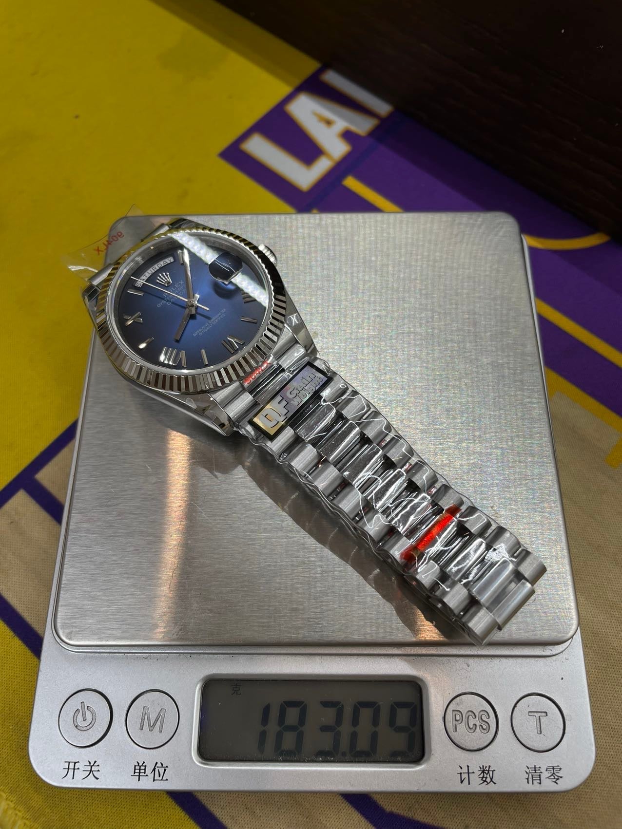 Rolex unveils the new Day-Date 40mm with a Blue Dial 2024 QF Fabbrica 1:1 Best Edition
