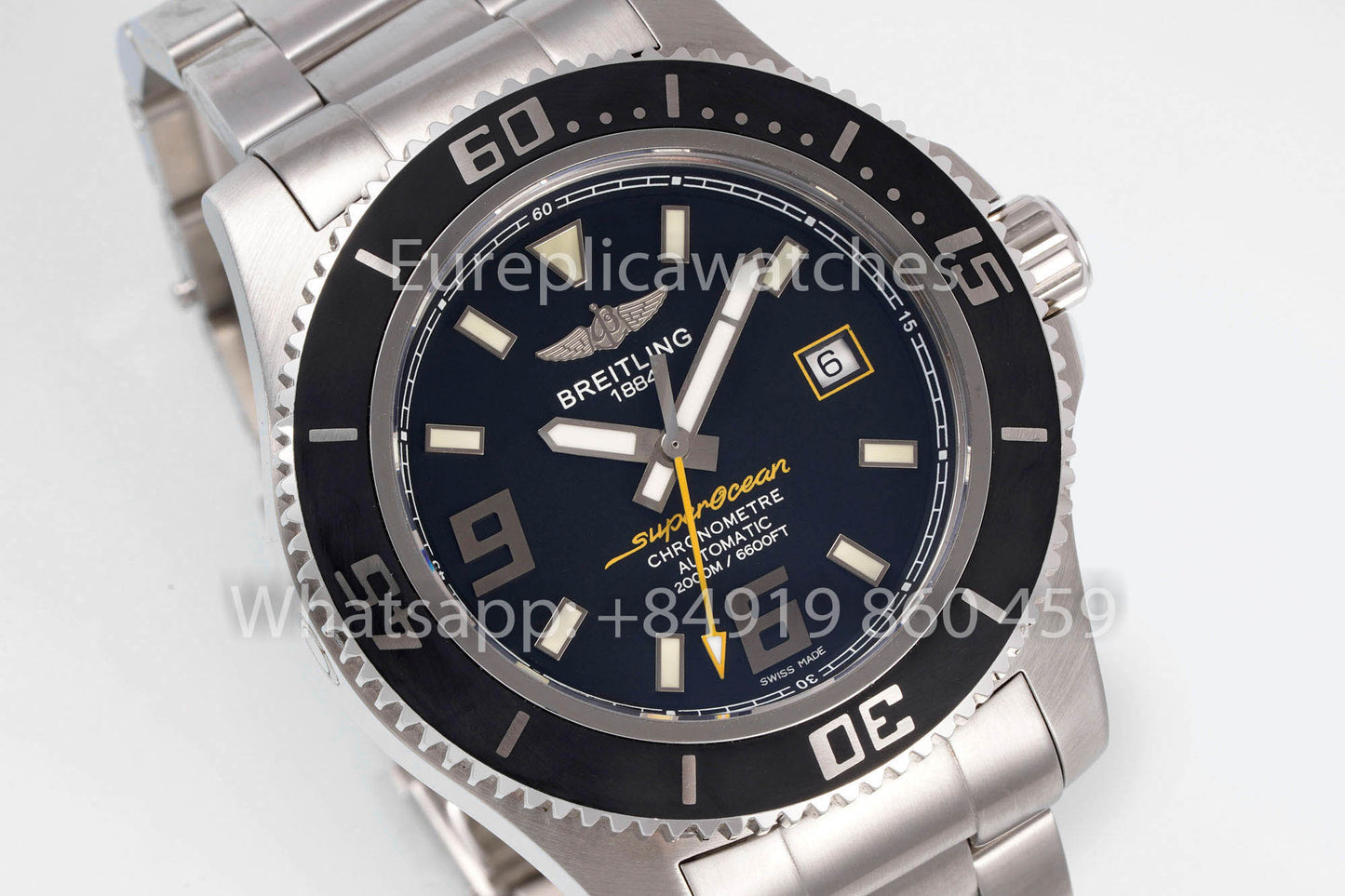 Breitling Superocean 44 A17391 1:1 Best Clone acciaio inossidabile EF Fabbrica Yellow Hands