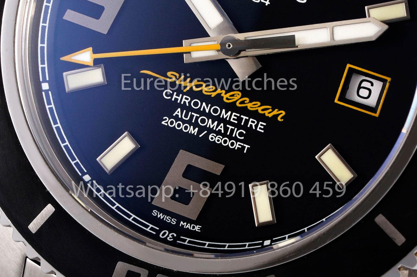 Breitling Superocean 44 A17391 1:1 Best Clone acciaio inossidabile EF Fabbrica Yellow Hands
