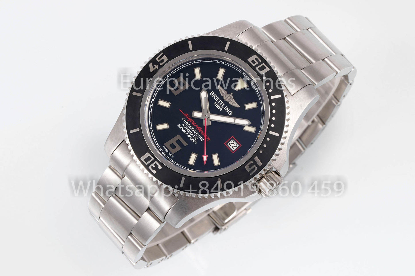 Breitling Superocean 44 A17391 1:1 Best Clone acciaio inossidabile EF Fabbrica Red Hands