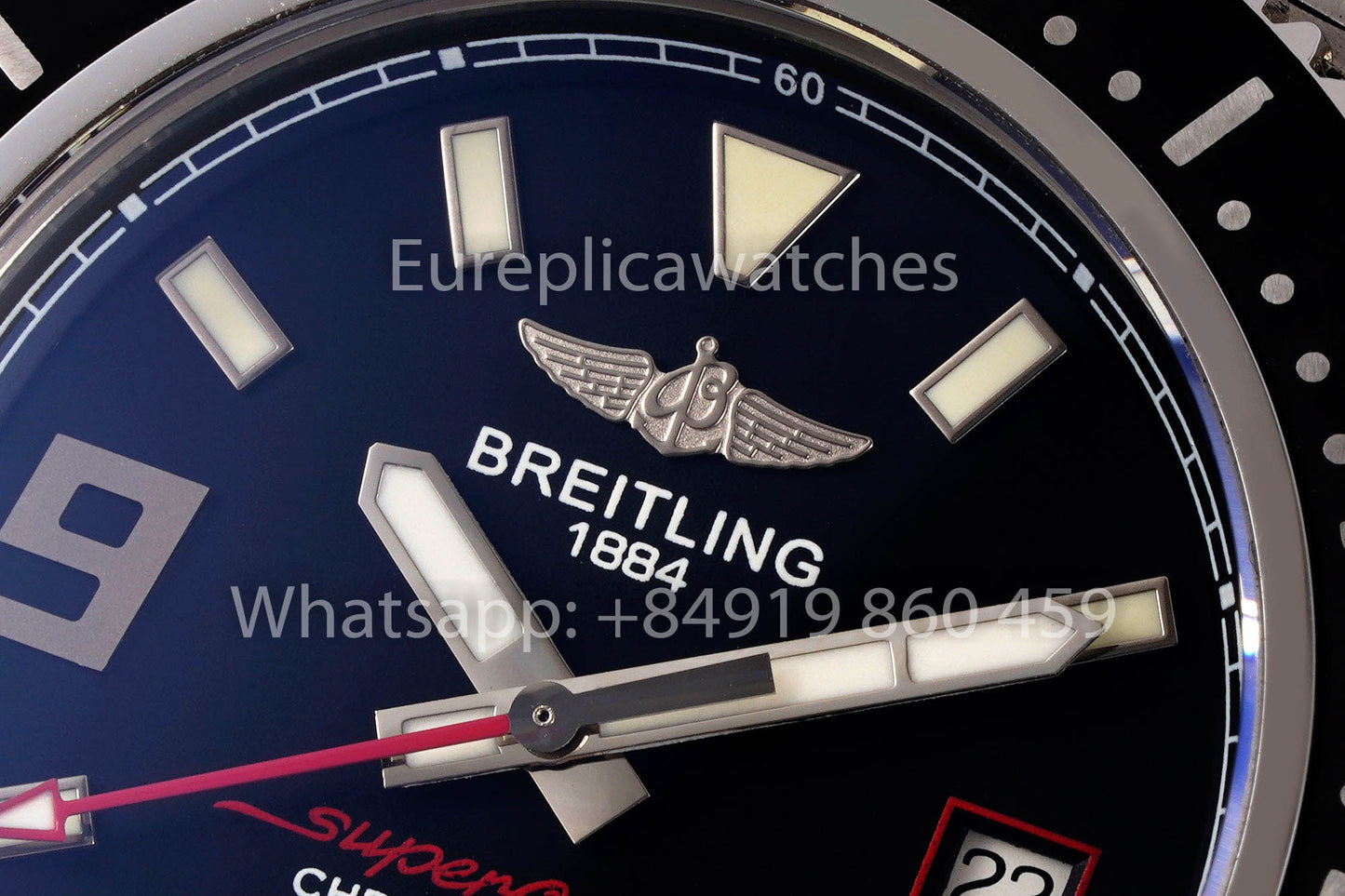 Breitling Superocean 44 A17391 1:1 Best Clone acciaio inossidabile EF Fabbrica Red Hands