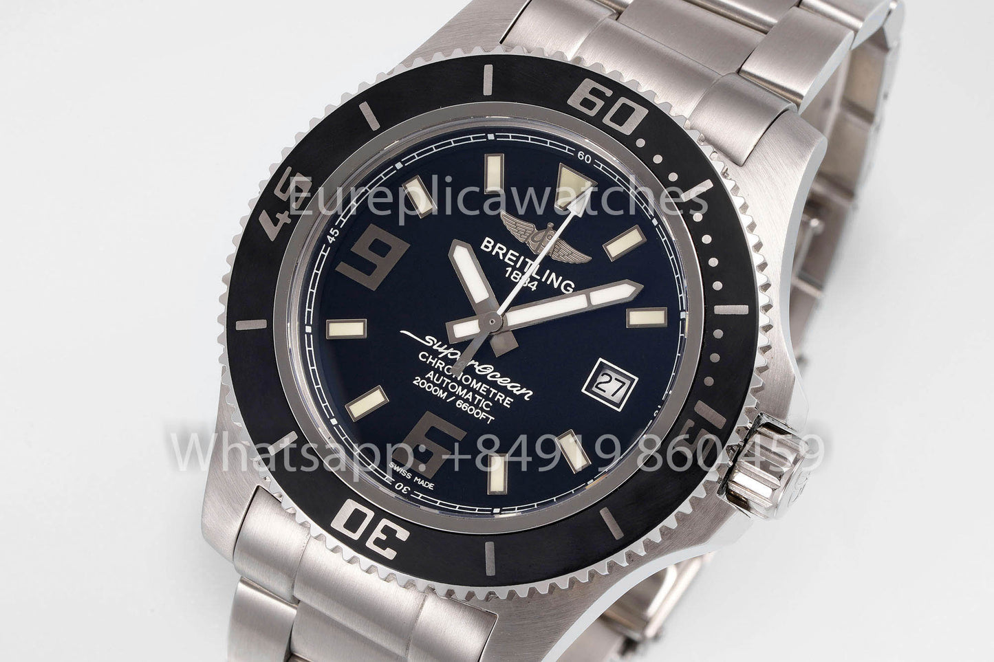 Breitling Superocean 44 A17391 1:1 Best Clone acciaio inossidabile EF Fabbrica Bianco Hands