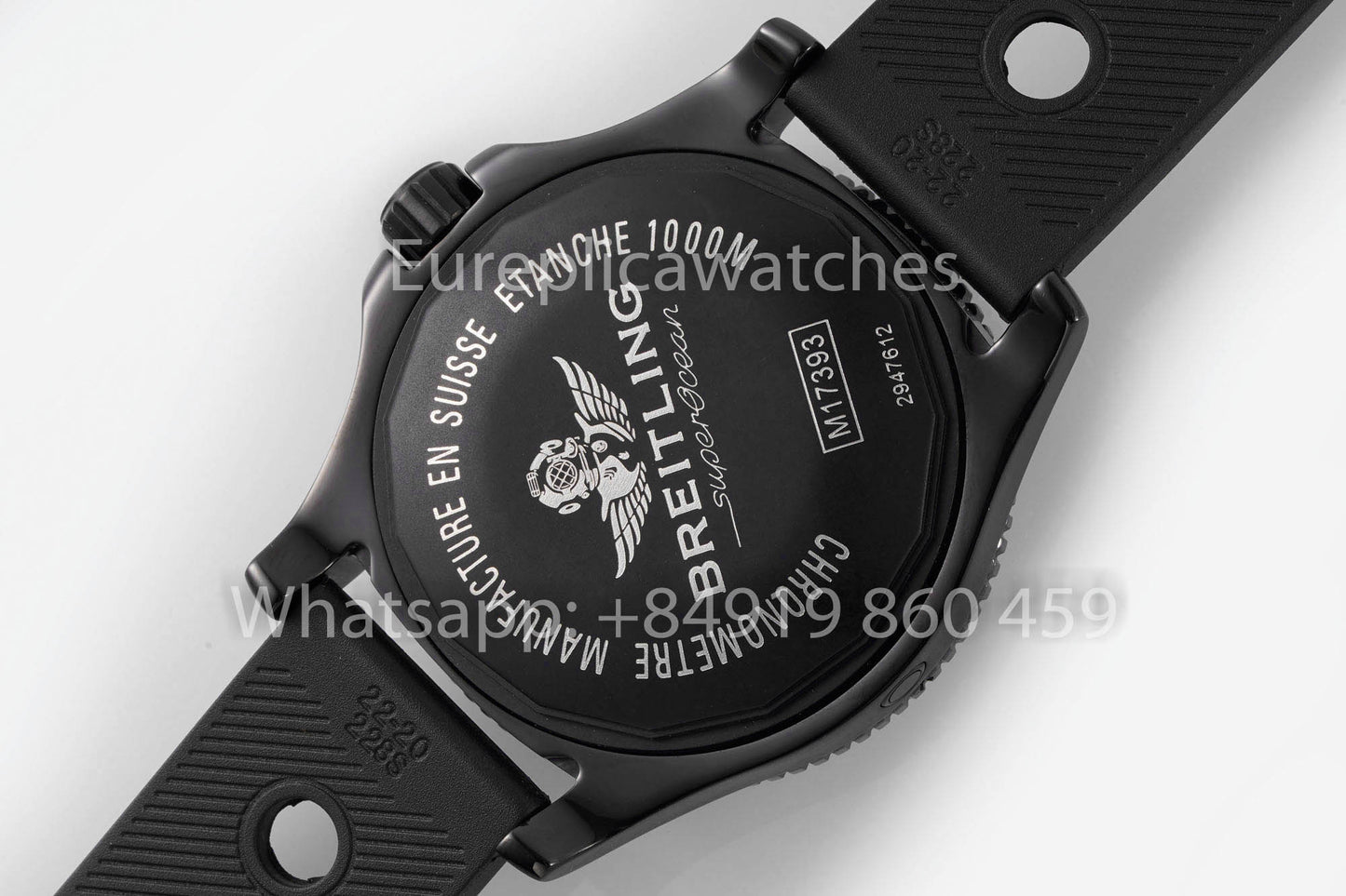 Breitling Superocean M17393131B1S1 Gomma cinturino quadrante nero 1:1 Best Clone EF Fabbrica