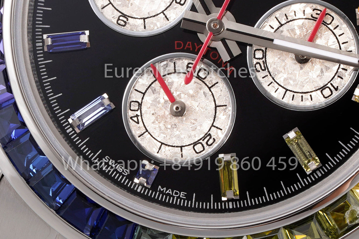 Rolex Daytona Rainbow Diamond cuadrante cuadrante nero 40mm 1:1 Best Clone EF Fabbrica SS