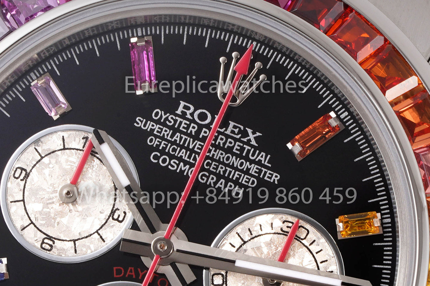 Rolex Daytona Rainbow Diamond cuadrante cuadrante nero 40mm 1:1 Best Clone EF Fabbrica SS