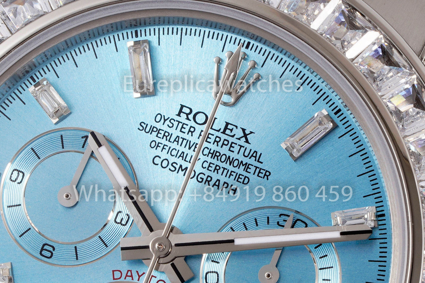 Rolex Daytona Rainbow Ice cuadrante azul 40mm 1:1 Best Clone EF Fabbrica Gomma cinturino SS