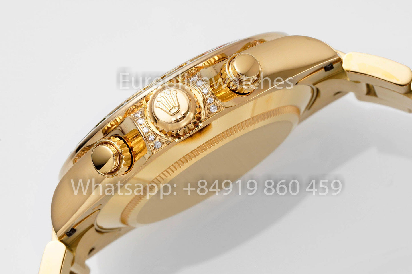 Rolex Daytona Rainbow Diamond Quadrante Yellow Oro 40mm 1:1 Best Clone EF Fabbrica SS