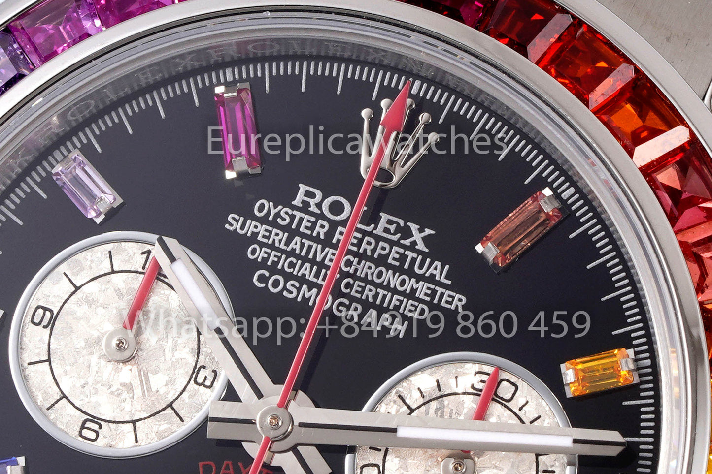 Rolex Daytona Rainbow Diamond cuadrante cuadrante nero 40mm 1:1 Best Clone EF Fabbrica