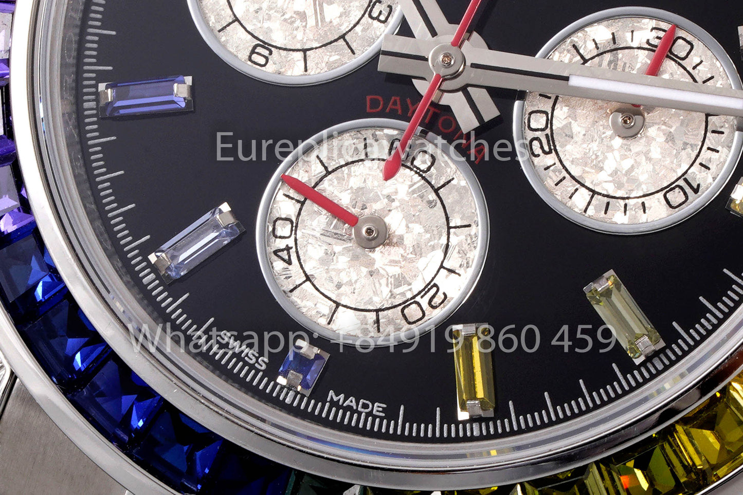 Rolex Daytona Rainbow Diamond cuadrante cuadrante nero 40mm 1:1 Best Clone EF Fabbrica