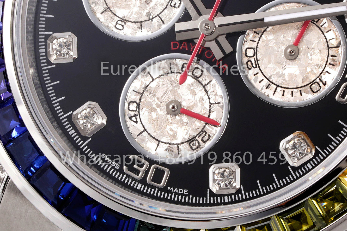 Rolex Daytona Rainbow Diamond quadrante quadrante nero 40mm 1:1 Best Clone EF Fabbrica acciaio inossidabile