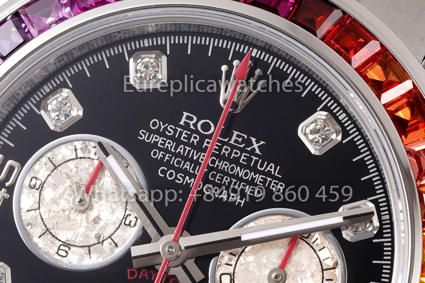 Rolex Daytona Rainbow Diamond quadrante quadrante nero 40mm 1:1 Best Clone EF Fabbrica acciaio inossidabile