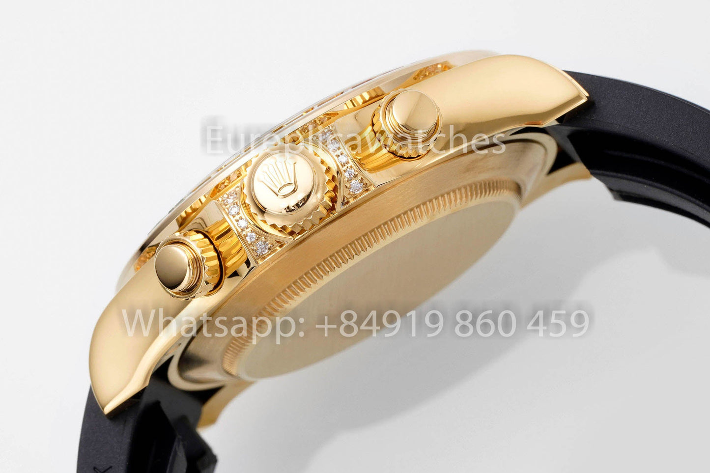 Rolex Daytona Rainbow Diamond cuadrante Amarillo Oro 40mm 1:1 Best Clone EF Fabbrica Cuadrante Amarillo